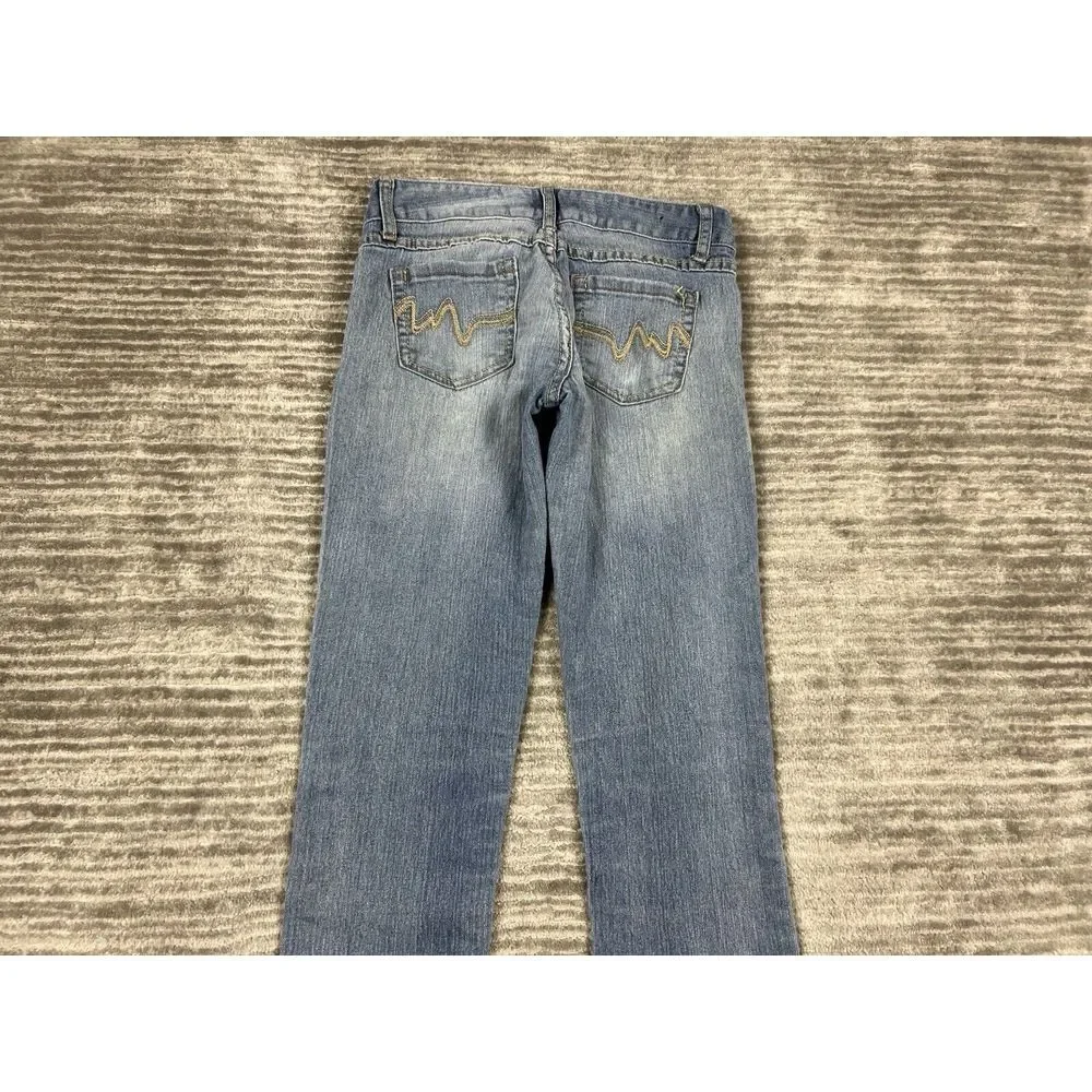 Rue 21 Jeans‎ Womens 1/2 Blue Medium Wash Straight Slim Casual